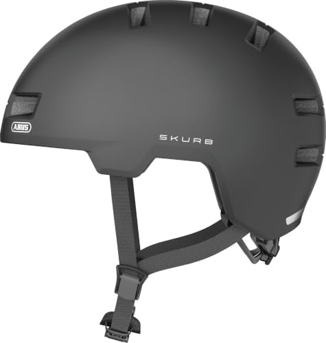 ABUS Casco da città Skurb - Casco da bici robusto per l'uso quotidiano, il pattinaggio, la BMX o il longboarding