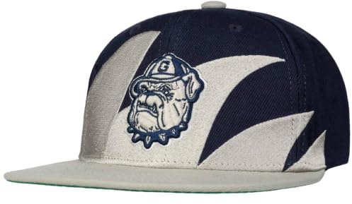Mitchell & Ness Georgetown University Keps& Herrar - flat brim hatt basebollkeps Snapback, med skärm Höst Sommar Vår Vinter Sommar-Vinter - One Size blå-grå