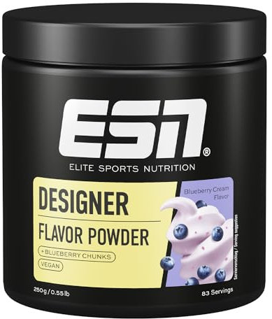 ESN Designer Flavor Powder, Blueberry Cream, 250 g, Geschmackspulver zum Süßen, ohne viel Zucker und Kalorien - made in Germany