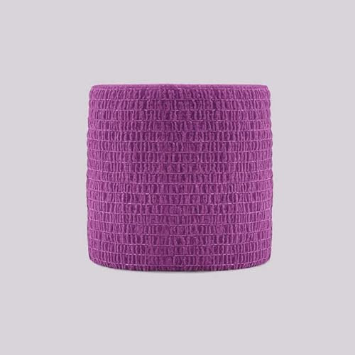 JOYDREAMDESIGN Nastro Avvolgente Fasciatura Elastica Autoadesiva Colorata Sportiva 4.8m Per Imbottiture Di Supporto Del Ginocchio Dito Caviglia Palmo Spalla-viola,10cmx4.8m