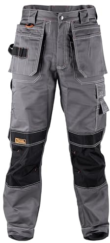 Black Hammer Lightweight Work Trousers for Men Cargo Pants with Knee Pad Pockets Construction Zilla Graphite (34W / 29L)