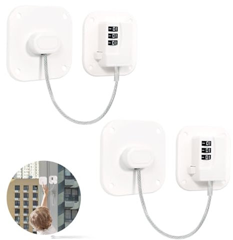 2 Stück Kühlschrankschloss Ohne Bohren mit Code Stark Klebendes Kühlschrank Kchloss für Kinder unter 5 Jahren, Waschmaschinen Schloss, Schubladen Schloss, Balkontür Schloss für Haustiere