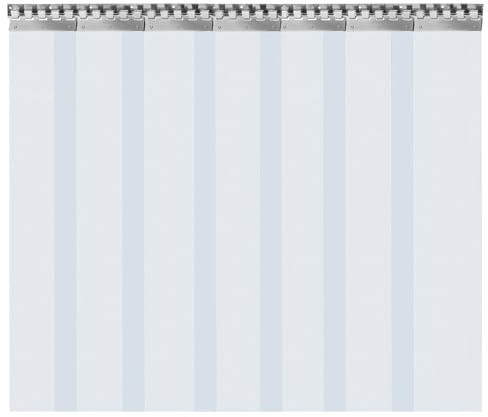 7 pz 200x18 cm Tenda a strisce in PVC trasparente con lamelle,Tenda a nastro,Tenda per porte,Tenda a strisce con lamelle,Tenda Industriale,Tenda per Stalla Cavalli Supermercati Camere Negozi