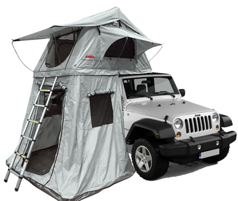 Ventura Deluxe 1.4 Roof Top Tent + Annex - Sleeps 2-3 People - Any Vehicle Roof Top Tent - All Weather Camping - Fast Set-Up Time - Annex