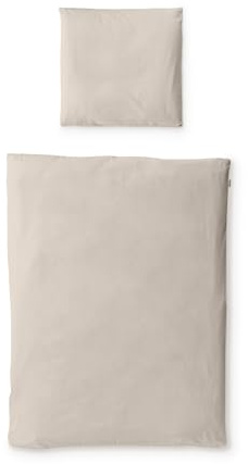 Ehrenkind® Bettwäsche-Set Renforcé | 100% Bio-Baumwolle | Standard 100 by Oeko-TEX | 220x155cm + 80x80cm Beige | Bettwäsche 155x220