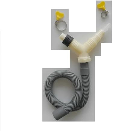 Drainage tee Adapter Drainage Pipe Fitting for Washing Machine Dryer Drain with Extended Drainage Hose Hose Length 0.3m Replacement Part