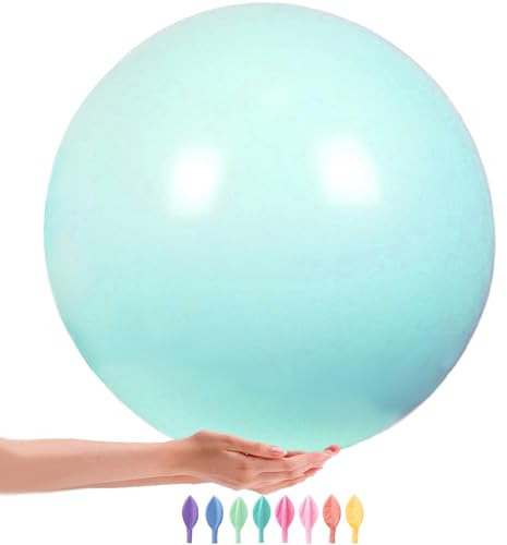LUKIUP 8 Pezzi Palloncini Macaron Blu, Palloncino Macaron XXL, Palloncini da 36 Pollici, 90 CM Pallone Grande, Palloncinio Giganti per Matrimoni, Compleanni, Natale