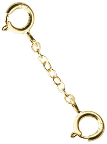 9ct gold filled with sterling silver Safety Extender Chain Bracelet Necklace 3cm 2x Bolt Rings