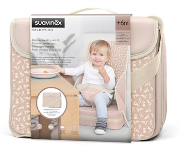 Suavinex Seggiolone Portatile per Bambini +6 Mesi, Rosa