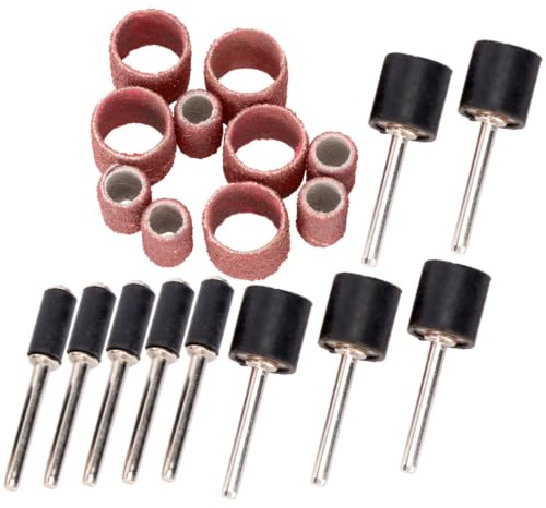 jojofuny 20 Piezas Anillos de Papel de Lija para Pulido Círculo de Esmeril, Accesorios de Pulido de Tela Esmeril para Metal y Madera