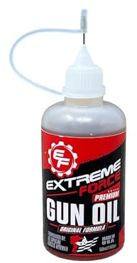 Extreme Force Original Formula Premium Gun Oil, 100% Synthetic Firearms & Weapons Lubricant, Superior High Friction Wear Protectant, US Special Forces Veteran/Master Gunsmith Formulated, Made in USA