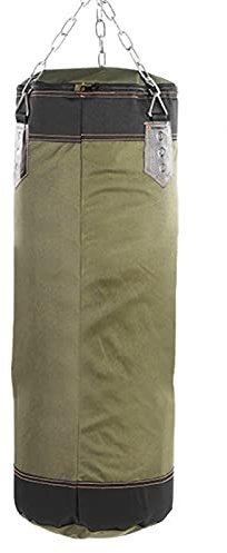 Sac de Frappe Boxing Sac de Boxe Professionnel Sac de Sable Vide avec Chaînes pour Fitness Boxe MMA(60CM-Vert)