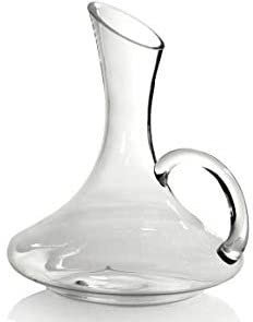 GICOS IMPORT EXPORT SRL Caraffa Decanter per Vino con Manico in Vetro, 1.5 Litri, Decanter per Vino Nuovo con Etichetta