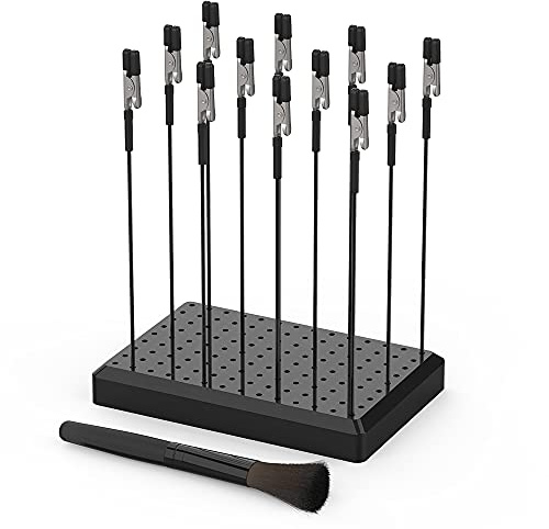 Actekart Painting Stand Base Holder and 12pcs Alligator Clip Sticks Set Modeling Tools for Airbrush Spray for Gundam/Hobby/DIY Model Parts Assemble