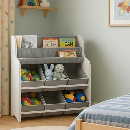 Dylex Kids Storage Tub with Bookshelves Perfect Organiser Kid Clothes Books & Toys