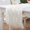 Pontedinvoy Kunstfell Modern Tischläufer - Deko Weihnachten,Tischläufer Weiß,Weihnachten Tischläufer für Weihnachten ,Hochzeit，Home Esstisch, Schminktisch, Couchtisch Moderner Tischläuf (30x120cm)