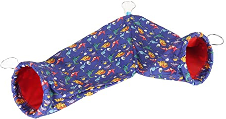 Qcwwy Tunnel d'angle pour Rat Furet de Cochon d'Inde, Accessoires de Cage Tunnel Tube d'angle Cacher Lit caché Tunnel d'angle de Cachette de Cochon d'Inde Pliable pour Petits Animaux de