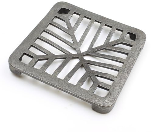 Oakcrafts - Antique Cast Iron Arrow-Lined Design Sloping Drain Cover - 150mm