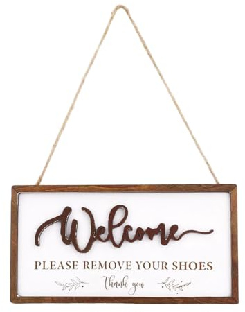 Cartello Si Prega di Rimuovere le Scarpe, Cartello No Scarpe per Casa Cartello Si Prega di Rimuovere le Scarpe Cartello No Scarpe per Decorazione Veranda Porta Soggiorno Casa