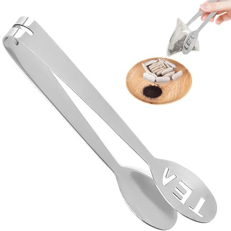 Prensa para bolsas de té, pinzas para infusor de té, prensa de bolsas de té de acero inoxidable, soporte para bolsas de té, pinzas de té, colador, cuchara de clip para agarrar bolsas de té, de