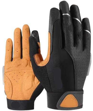 PPQIRU Handschuhe Zum Klettern Winter Herren Vollfinger-Fahrradhandschuhe Anti-Rutsch-Sporthandschuhe Dünne atmungsaktive Kletterhandschuhe(M)