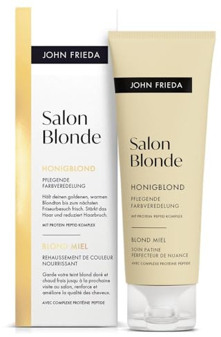 John Frieda Salon Blonde - Honigblond - Farbveredelung - Hält den goldenen, warmen Blondton bis zum nächsten Friseurbesuch frisch - Inhalt: 120 ml - Formuliert ohne Ammoniak oder PeroxidHält