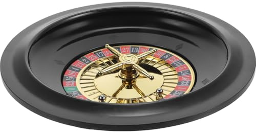 Parliky Ruota Roulette Russa da Gioco 10 Pollici in Plastico Nero, Design Unico e Stabile, Riutilizzabile per Feste e Party Adulti
