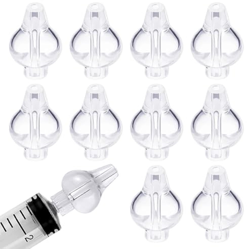 DOKRIN Aspiratori nasali Olive per lavaggio nasale da 10 pezzi, dispositivo morbido per lavaggio nasale, olive in silicone riutilizzabili, accessori di ricambio per siringa per lavaggio nasale