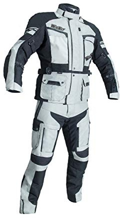 WinNet Completo Tuta da Moto in Cordura Giacca e Pantaloni per Turismo (XS - Donna)