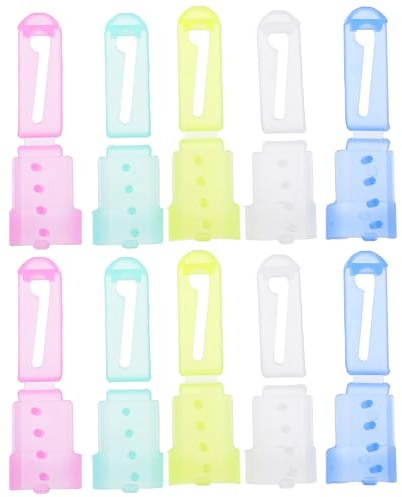 Gogogmee Set da 10 Anelli Avvolgifilato in Plastica Multicolore per Lavorare a Maglia, Accessori Uncinetto per Mantenere Tensione Uniforme, Strumenti Passanti per Dita per Principianti