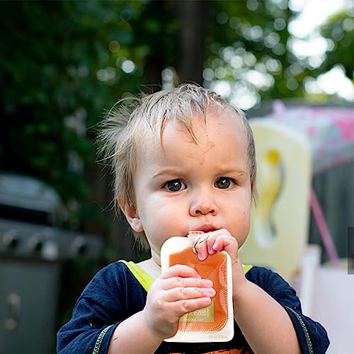 Annadue Pochettes à Purée Réutilisables, Sûres et Polyvalentes, pour Aliments pour Bébés, Conteneurs de Stockage D'aliments pour Bébés Faits Maison pour les Parents Occupés