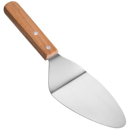 Tuxuseo rostfritt stål trähandtag triangelspade | tårtspade och för desserter | Perfekt för bakning köksarbete – perfekt för tårta skärning matberedning