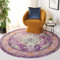 Safavieh Boho Teppich für Wohnzimmer, Esszimmer, Schlafzimmer - Monaco Collection, Kurzer Flor, Violett und Hellblau, 200 x 200 cm