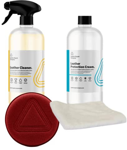 Restorers Deep Leather Cleaner & Protection Conditioner Care Kit for Cleaning & Protecting Car Interiors, Furniture Suite, Sofa, Settee, Jackets & Leather Items, 2x 500ml - Leather Repair Company