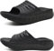 KuaiLu Sandalias de Recuperación Hombre Comodas Ortopedicas Fascitis Plantar Chanclas Caballero Soportes de Arco Ligera Abierta Deportivas Chancletas Goma Negro EU43