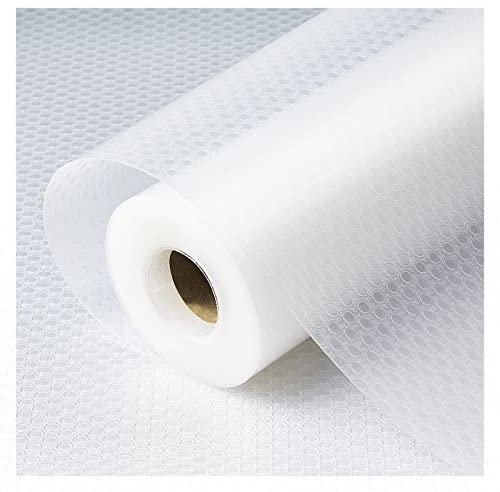 Drawer Liner, Shelf Liners for Kitchen Cabinet, Waterproof Refrigerator Liners, No Slip Cupboard Mats Non Adhesive Fridge Liner - Clear Dots 12×78.7 (30x200cm)