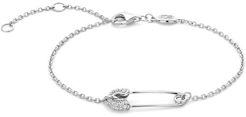 Ti Sento Milano Armband der Marke Armband aus platiniertem Silber mit weißem Zirkon. Schmuck mit Zirkon. Das Gewicht beträgt 0,0021. Die Referenz lautet 23035ZI, Sterling-Silber