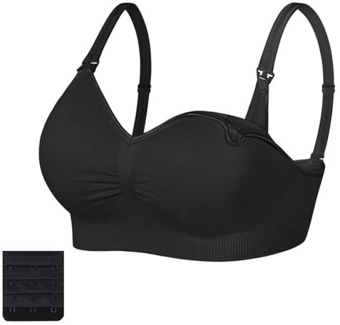 AUYAO Schwangerschafts Still BH - 3 Teiliger Damen Nahtloser Schlaf Seamless Mit Zusätzlichen Verlängerungen, Ohne Bügel, Abnehmbarer, Gepolsterter Komfort (XL)