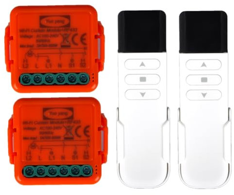 centralina tapparella con telecomando, modulo wifi Comando per Tapparelle Elettriche, Controllo Vocale con Alexa e Google Home, Controllo App Smart Life, Relè WiFi per Tende 300W (2)