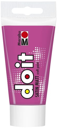 Marabu DO IT Craft Paint, 75 ml Rosa, seidenmatte Acrylfarbe für DIY, Basteln und Hobby, Malfarbe auf Wasserbasis, wetterfest, lichtecht, schnelltrocknend, vegan, 12760002033