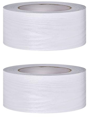 maxant 2 rollos de papel tapiz de grano de madera, 5 x 10 m, autoadhesivo, PVC, impermeable, para despegar y pegar, borde decorativo para sala de estar, baño, cocina (grano de madera blanca)