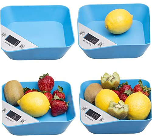 TOPBATHY Digital Kitchen Scale 5kg Food Baking Scale Sky-blue for Cooking and Baking