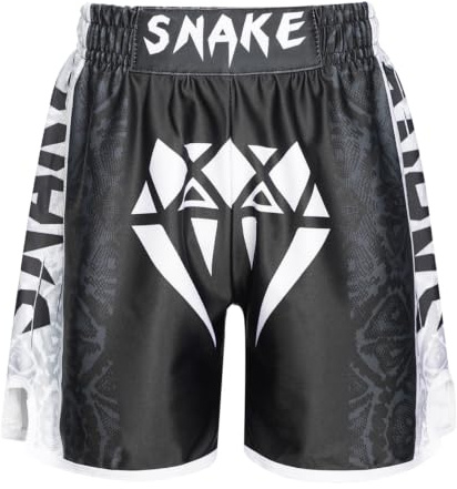 Sinleey Korta boxshorts för barn, korta muay thailändska shorts för MMA och kickboxing, sportträning och fitnessshorts