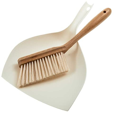 SIDCO Kehrgarnitur Bambus Kehrschaufel + Handbesen Kehrset Handfeger Schaufel