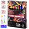 colozoo Stoffmalstifte 20er-set: 4 Uv Neon Und 16 Textilstifte Waschmaschinenfest - Textilmarker Für Textil, Polyerster, Beutel, T-shirt, Papier Und Sonstige