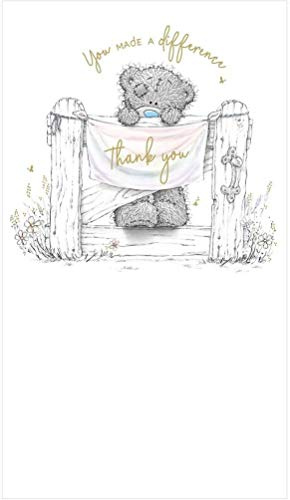 Me to You 'You Made a Difference' Thank You Card, White