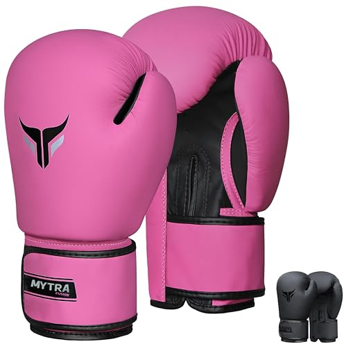 Mytra Fusion Boxhandschuhe Damen Box Handschuhe MMA Training Punching Kickboxhandschuhe (Pink, 8-oz)