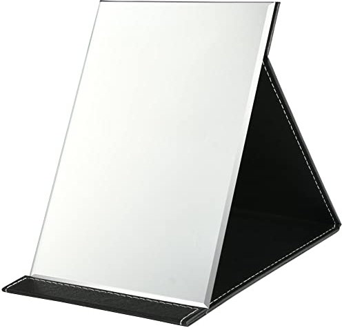 OSDUE Reisespiegel Klappbar, Klappbar Make-up, Tragbar Kosmetikspiegel, Klappbarer Reisespiegel für Tischplatte, Handheld, Zuhause und Reisenutzung (Groß - 21.5x15.5CM)