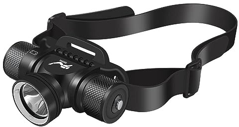 LUXNOVAQ Scuba Dive Light Headlamp Super Bright Rechargeable Flashlight IPX8 Waterproof Diving Light 5 Modes Submarine Safety Head Lamp, Underwater Flashlight for Diving, Snorkeling, Caving