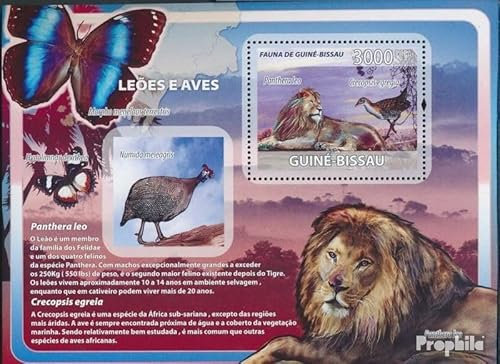 Prophila Collection Guinea-Bissau Block 643 (kompl. Ausgabe) postfrisch ** MNH 2008 Löwen, Vögel, Schmetterlinge (Briefmarken für Sammler) Kampfsport (Boxen/Fechten/Ringen/Karate …)
